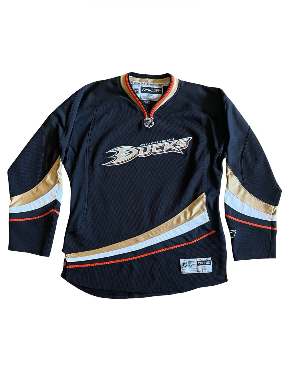 REEBOK 2007 Anaheim Ducks Premier Home Black NHL Hockey Jersey Men's S Stitched